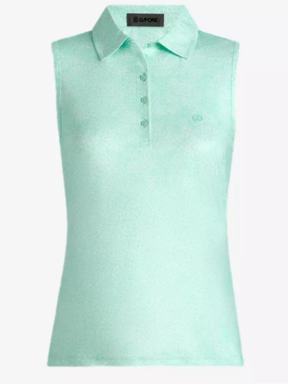 NWT G/FORE Womens Hydrangea Tech Jersey Sleeveless Golf Polo - Menthol Green XL